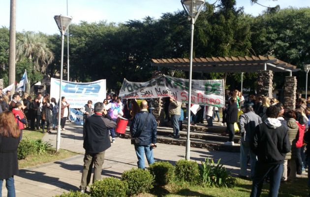 Movilización por el Día Internacional del Trabajo en San Pedro. Foto: Visión Regional