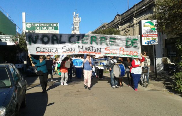 La marcha de trabajadores. Foto: Pablo Martínez