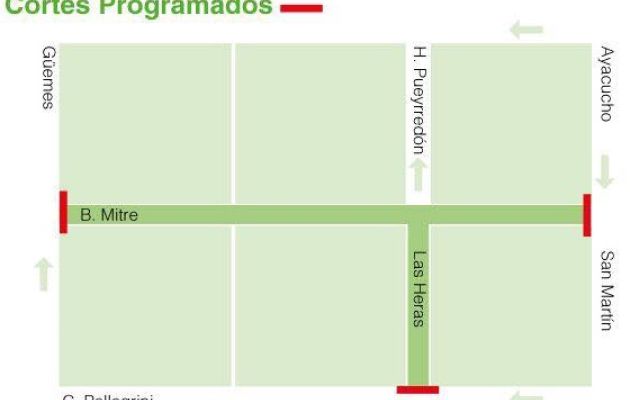 Mapa difundido por la Municipalidad de San Pedro.