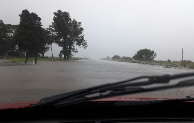 Así está la Ruta 188 a la altura de Conesa. Foto: Visión Regional