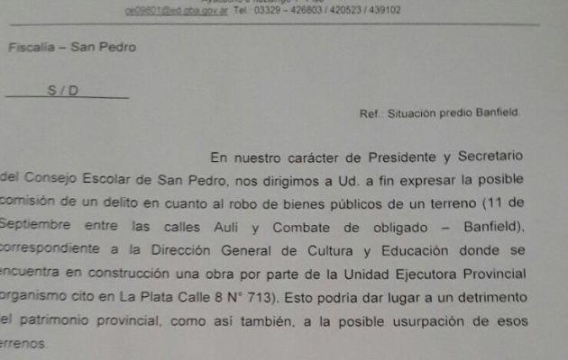 Presentación judicial realizada por los Consejeros Escolares el pasado 24 de febrero.