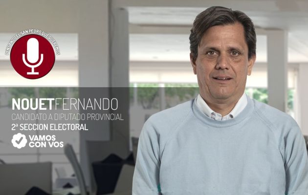 Fernando Nouet, candidato a diputado provincial de Vamos con Vos.