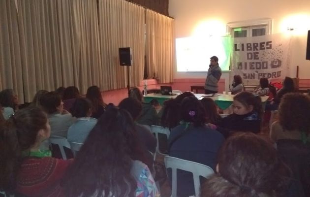 La actividad este viernes, organizada por Libres de Miedo. Foto: Visión Regional