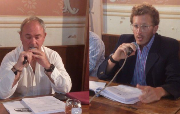 Butti y Paz durante la sesión de este jueves. Foto: Visión Regional