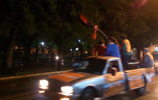 Caravana del Frente para la Victoria en las calles de San Pedro. Foto: Visión Regional