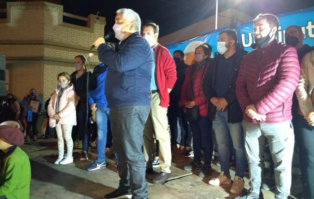 Cecilio Salazar cerró el acto del Frente de Todos en San Pedro. Foto Visión Regional