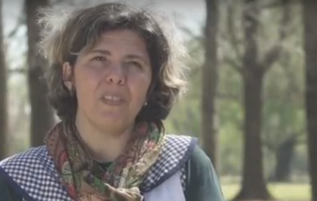 Carolina Frangi pronunció un contundente discurso durante el acto por el día de la Bandera