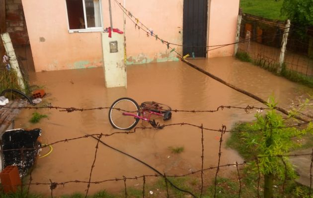 El Bajo Cementerio bajo el agua, el pasado miércoles