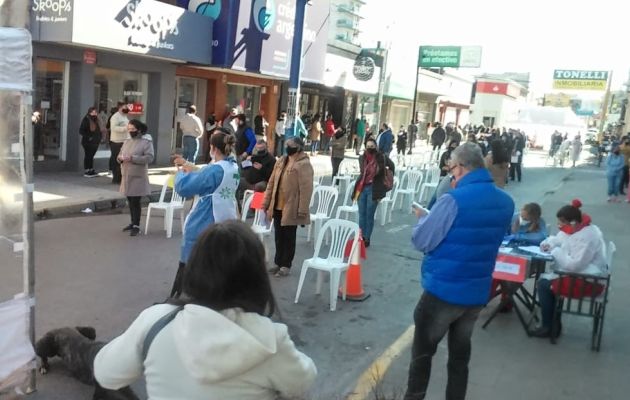 El testeo en el centro de San Pedro este lunes 21