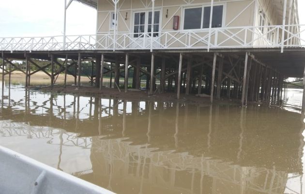Así está el río a la altura del Club Náutico de San Pedro