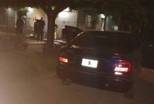 El automóvil en el que murió Ariel Lido Gomila tras ser baleado por delincuentes