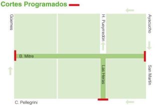 Mapa difundido por la Municipalidad de San Pedro.