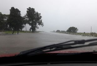 Así está la Ruta 188 a la altura de Conesa. Foto: Visión Regional