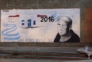 Alumnos del Centro de Actividades Juveniles pintan mural en la escuela industrial