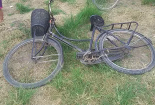 Bicicleta en la que circulaba el anciano. Foto: Visión Regional