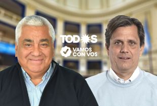 Cecilio Salazar y Fernando Nouet, del Frente de Todos y Vamos con Vos, respectivamente, en carrera para convertirse en diputados. Foto: Visión Regional