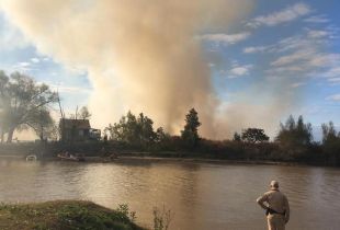 Los incendios van desde Granadero Baigorria, en Santa Fe, hasta Baradero.