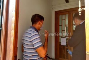 Juan Ramos junto al abogado Pascual en la Fiscalía 7 de la doctora Viviani