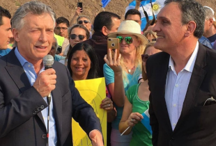 Macri junto al Intendente Javier Olaeta en Arrecifes