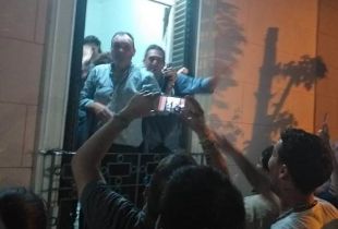 Olaeta al conocer los resultados. Foto: Arrecifes Noticias.