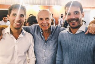 Santiago, Ismael y Manuel Passaglia.