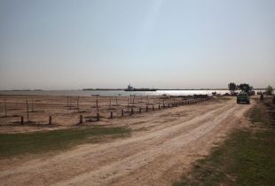 Las obras en la playa de Vuelta de Obligado. Foto Facebook Frente de Todos - HCD San Pedro