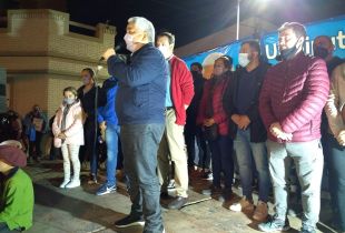 Cecilio Salazar cerró el acto del Frente de Todos en San Pedro. Foto Visión Regional
