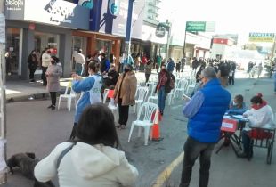 El testeo en el centro de San Pedro este lunes 21